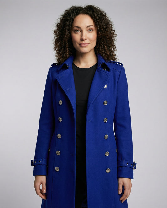 Veska | Ullkappa för Dam | Elegant Skärning och Värmande Komfort