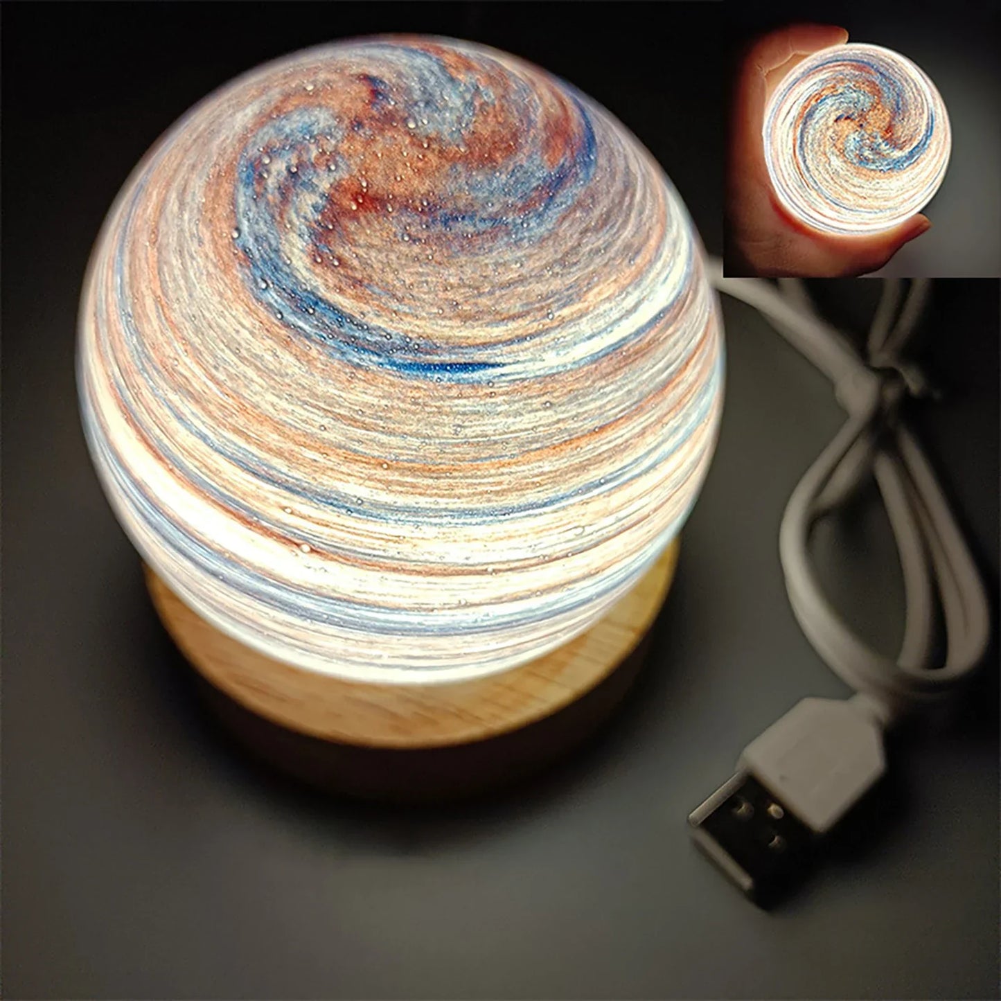 3D Kristall Planeter Atmosfär Nattlampa | Veska Evening Glow