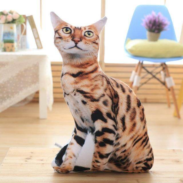 3D Tecknad Söt Katt Kuddar | Veska 5 50cm
