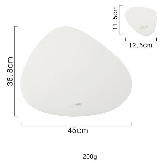 4 Färger Triangel Placemat Set | Veska Vit