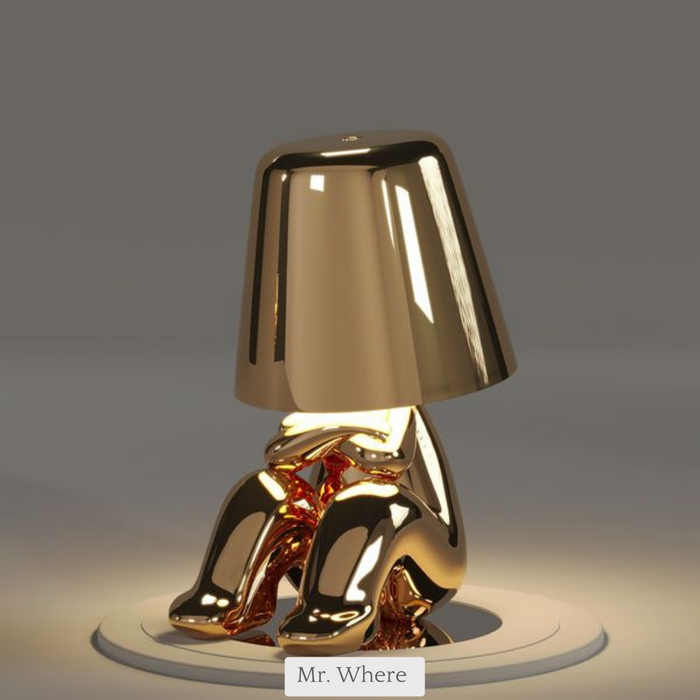 5 Brothers Trådlampa – Uppladdningsbar LED-designerlampa med dimbar belysning (Varm vit) | Veska Mr. Where - Guld