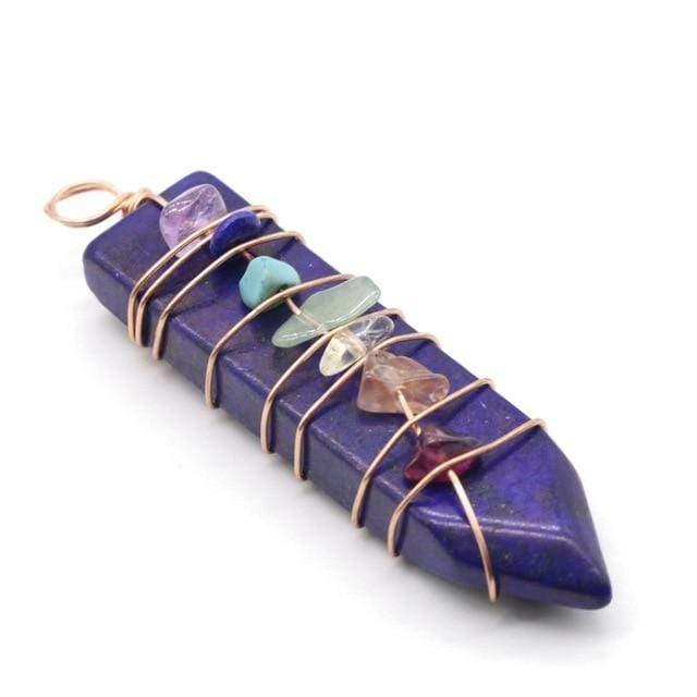 7 Chakra Svärdspets Hänge | Veska Lapis Lazuli