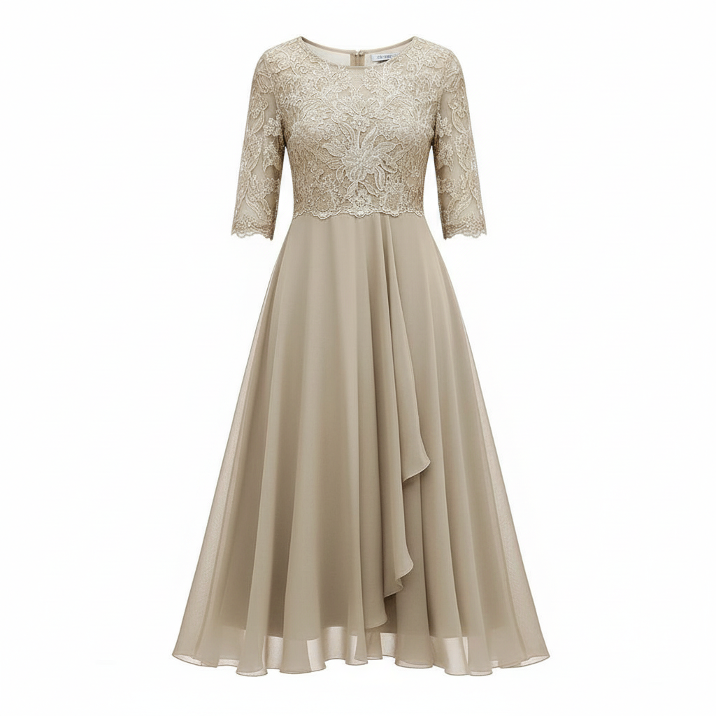 Veska | Midiklänning för Dam | Hög Midja och Flödande Silhuett