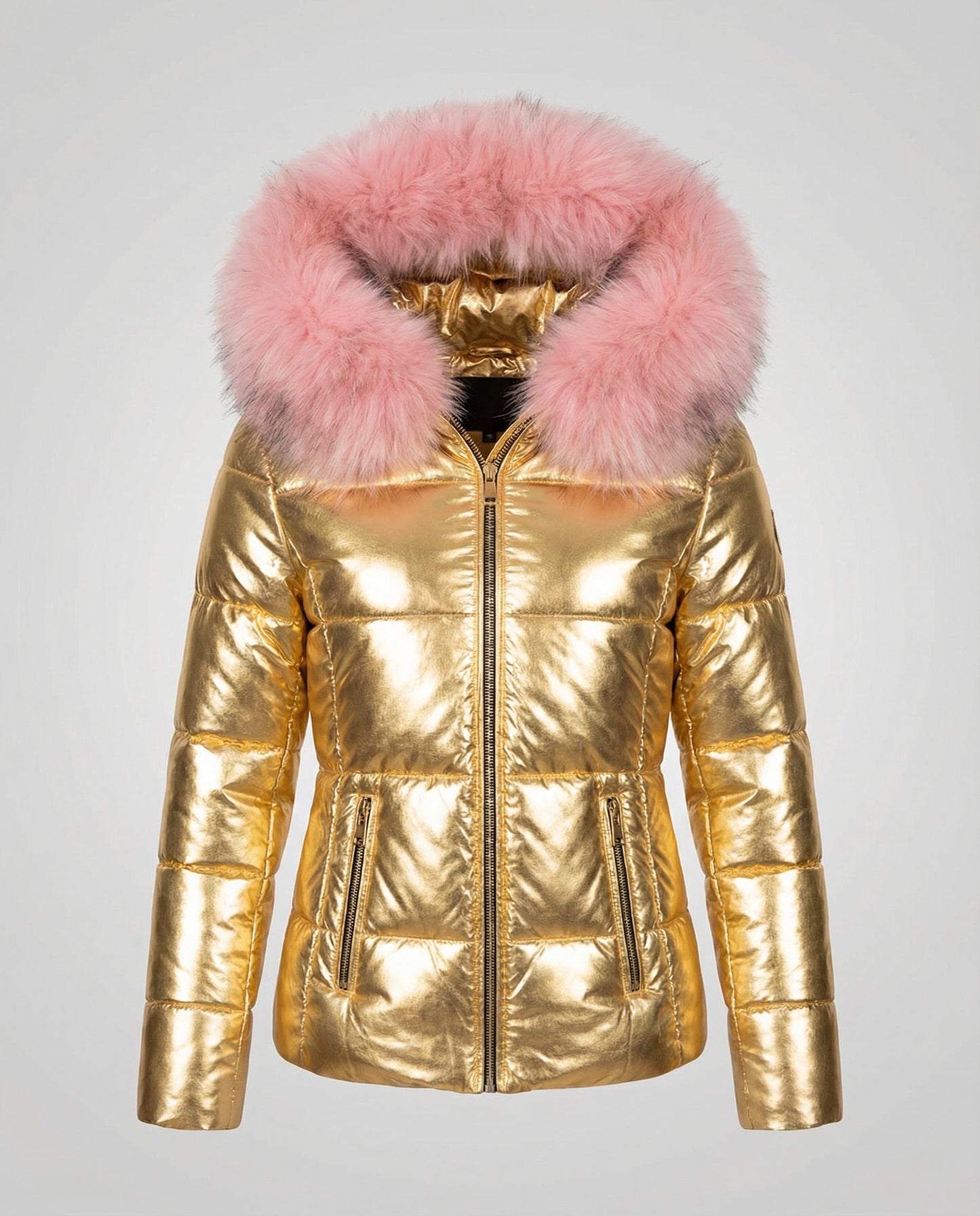 Veska | Varm Vinterjacka för Dam | Oversized Design med Pälsfodrad Huva