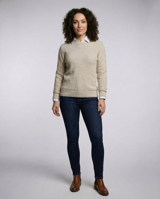 Veska | Cashmere Tröja för Dam | 100 % Mjuk Cashmere och Elegant Passform