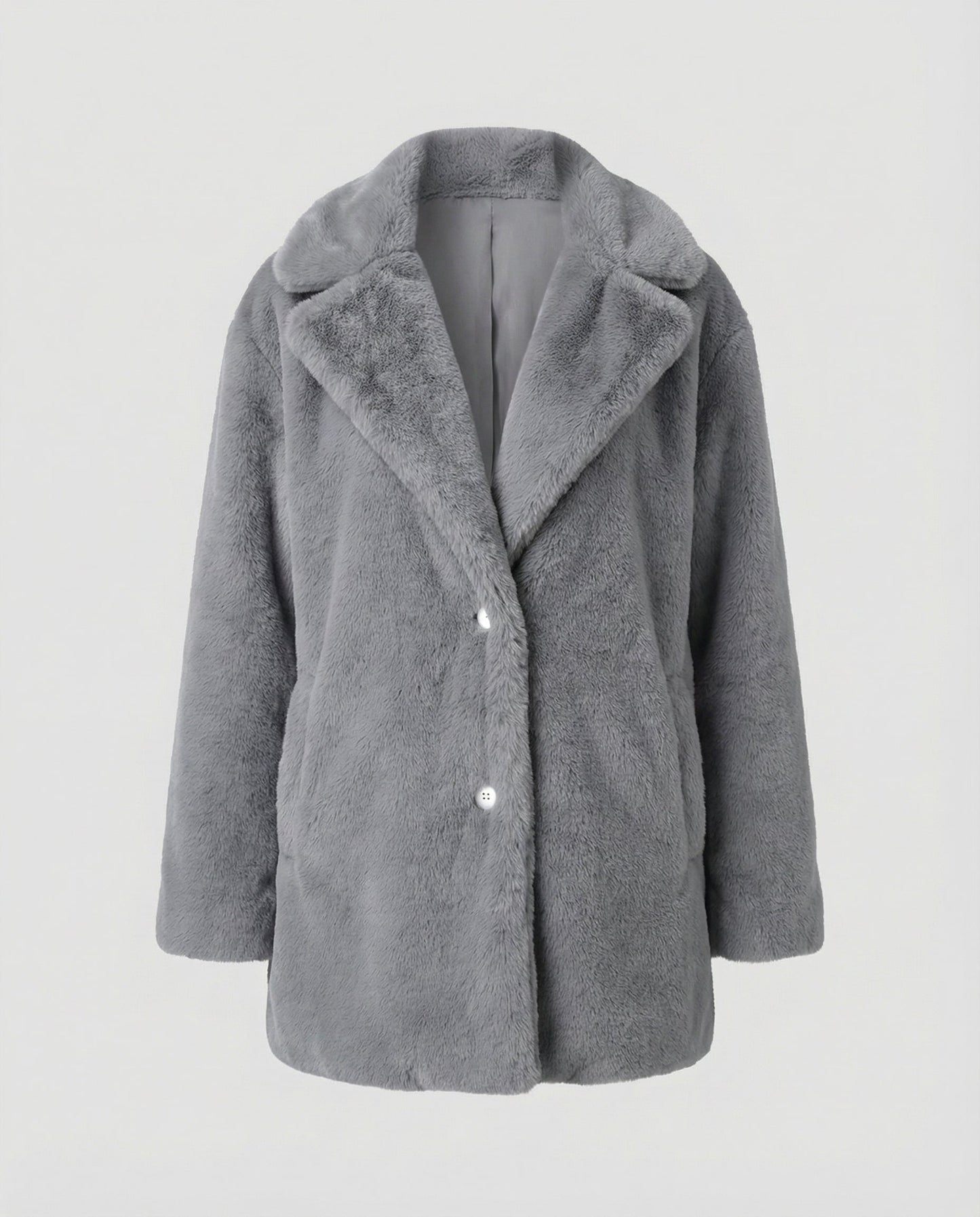 Veska | Faux Fur Vinterjacka för Dam | Mjuk Värme och Elegant Design