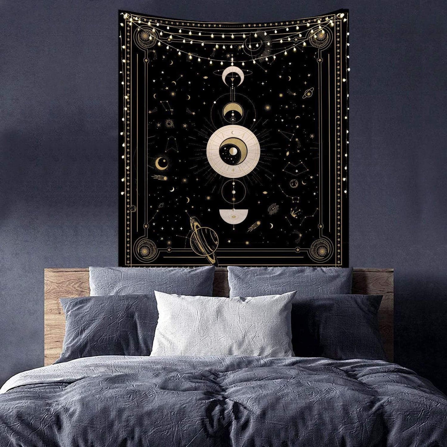 Astrology Design Vägbonad (2 färger) | Veska Svart