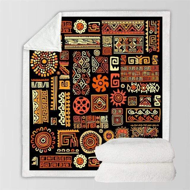 Aztec-mönster fleecefilt | Veska