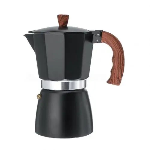 Bärbar Moka Kanna Äkta Espresso Överallt | Veska Svart