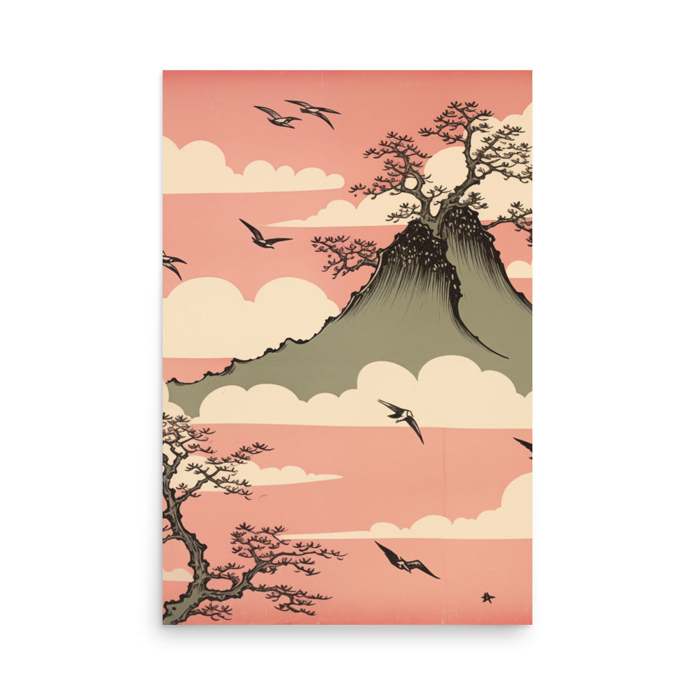 Berg i Östasien | Veska 24″×36″