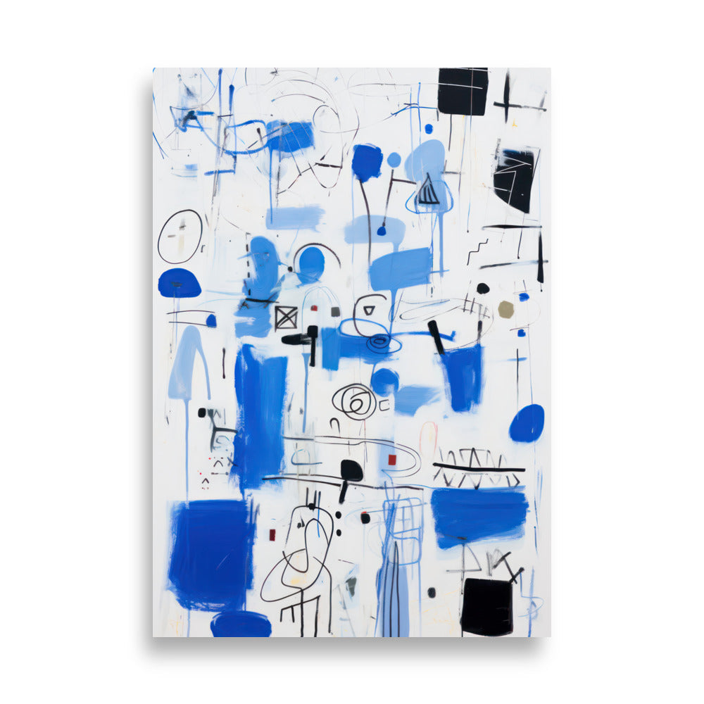 Blå Klotter 2 | Veska 70×100 cm