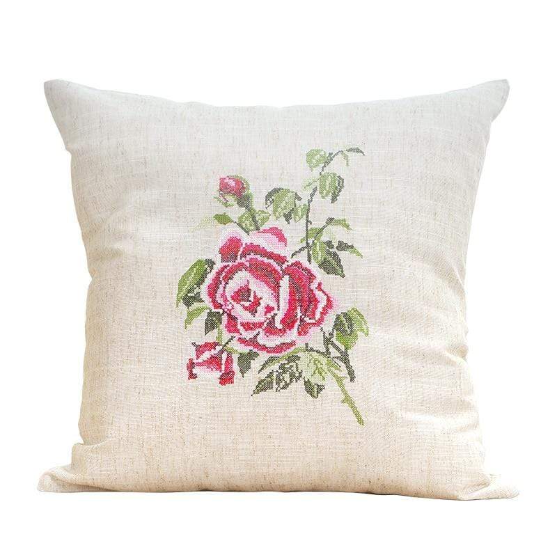Blommigt Broderad Kuddeöverdrag | Veska D