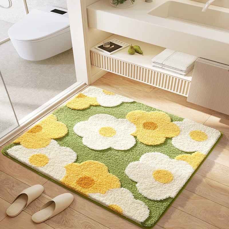 Blomsterträdgård Badmatta | Veska Gul Daisy