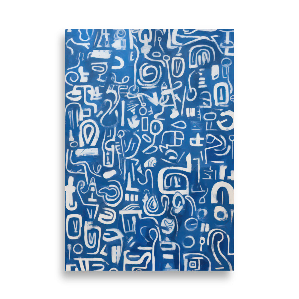 Blue Scribbles | Veska 70×100 cm