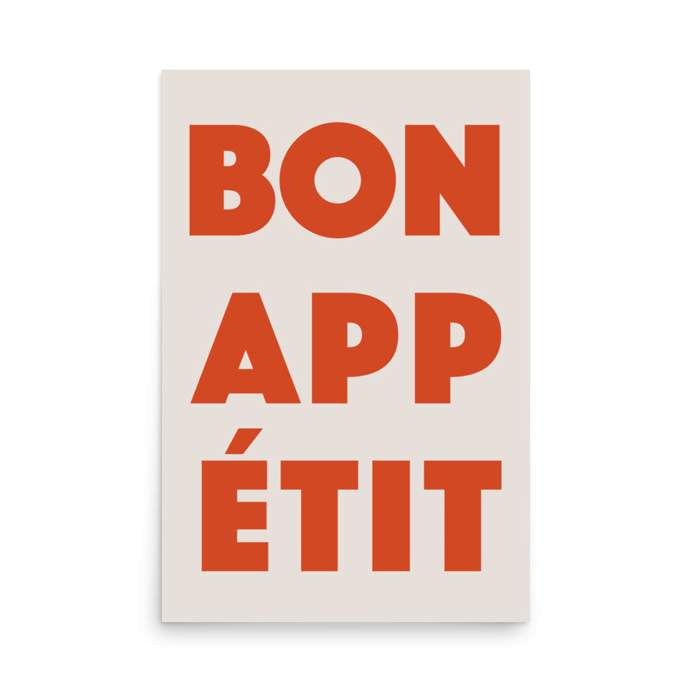 Bon Appetite - Röd | Veska 24″×36″