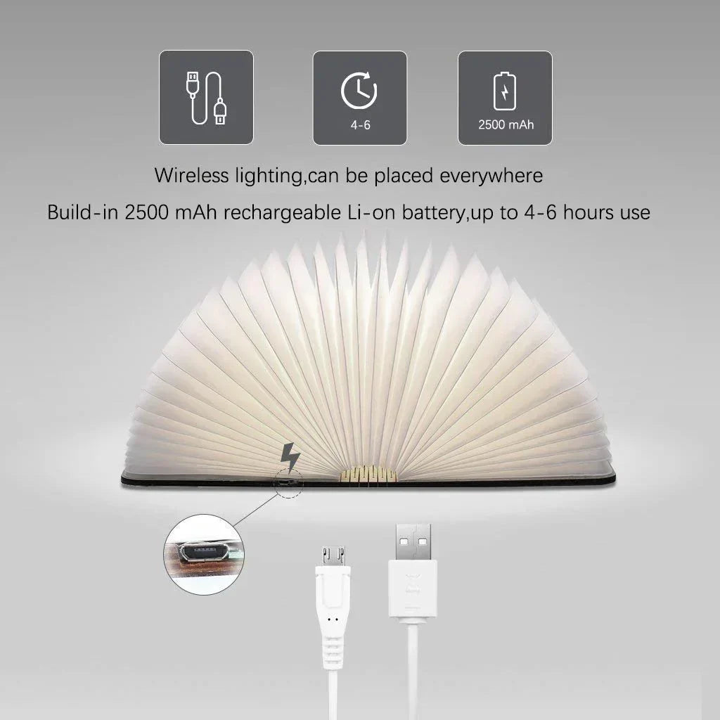 Bordslampa LED Fällbar Boklampa Trä | Veska