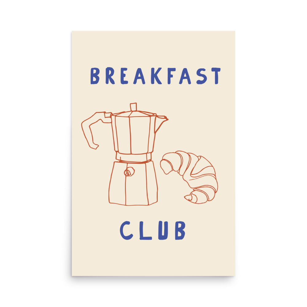 Breakfast Club - Kaffe och Croissant | Veska 24″×36″