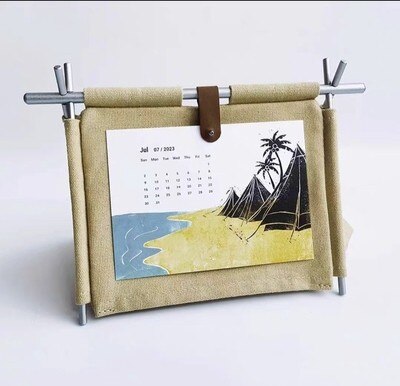Camping Dreams Tält Skrivbord Kalender | Veska aprikos
