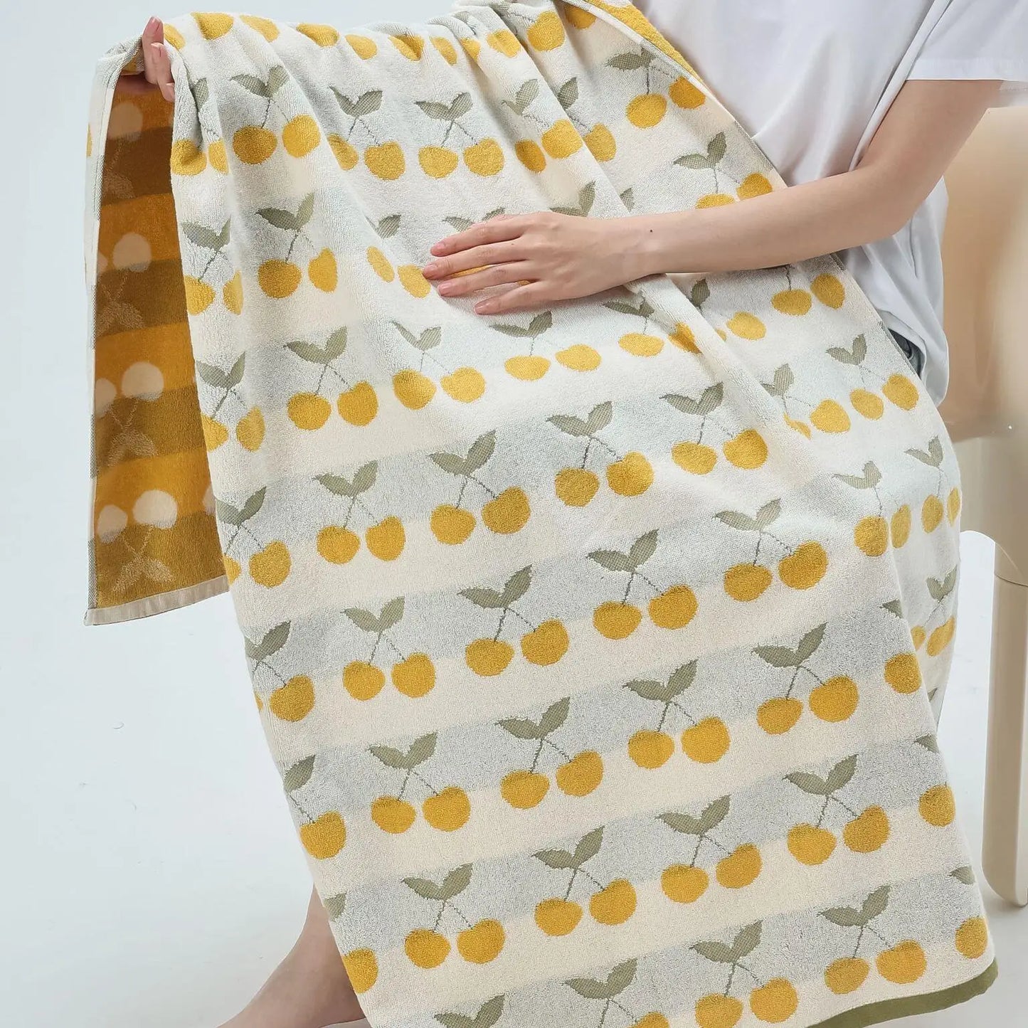 Cherry Cotton Handduk | Veska Gul