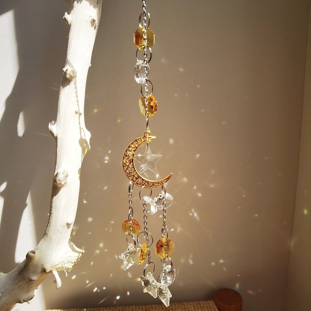 Crescent Moon Crystal Suncatcher | Veska B