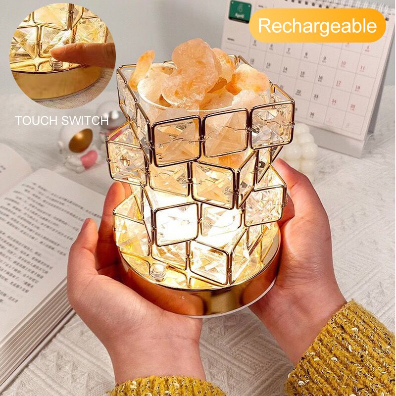 Crystal Room Mood Ambient Geo Shimmer Cube Light | Veska Uppladdningsbar Oru