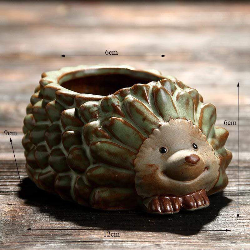 Djurformade mini blomkrukor | Veska Igel