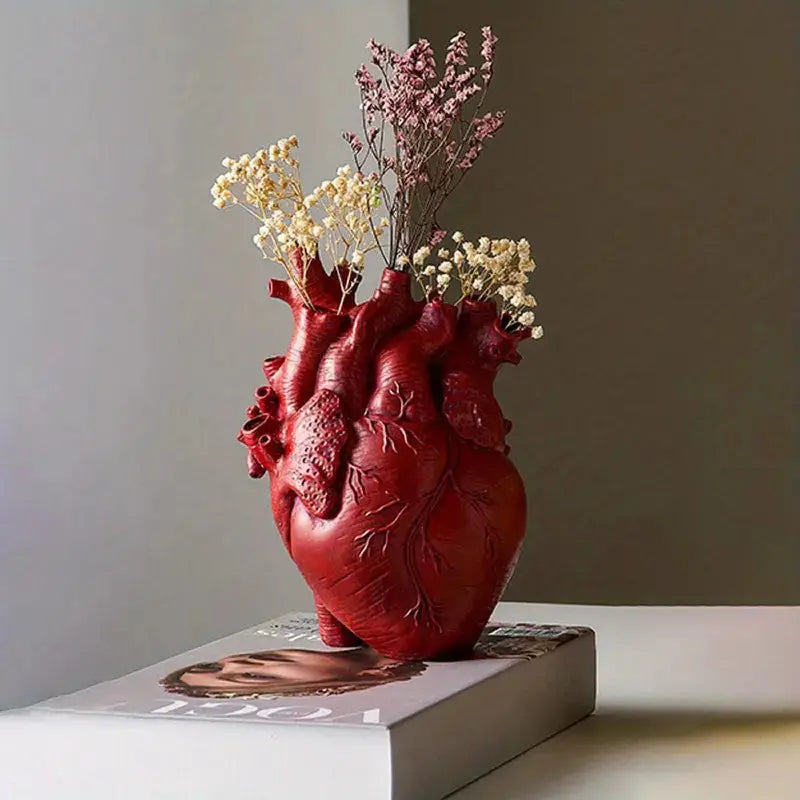 Elegant Heart Dekorativ Vas | Veska Rot