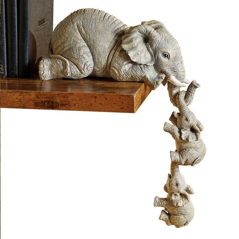 Elephant Family Söt Resin Hem Dekor | Veska
