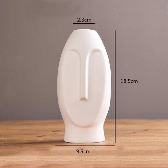 ElongaFace™ Keramisk Vas | Veska Vit Rundad
