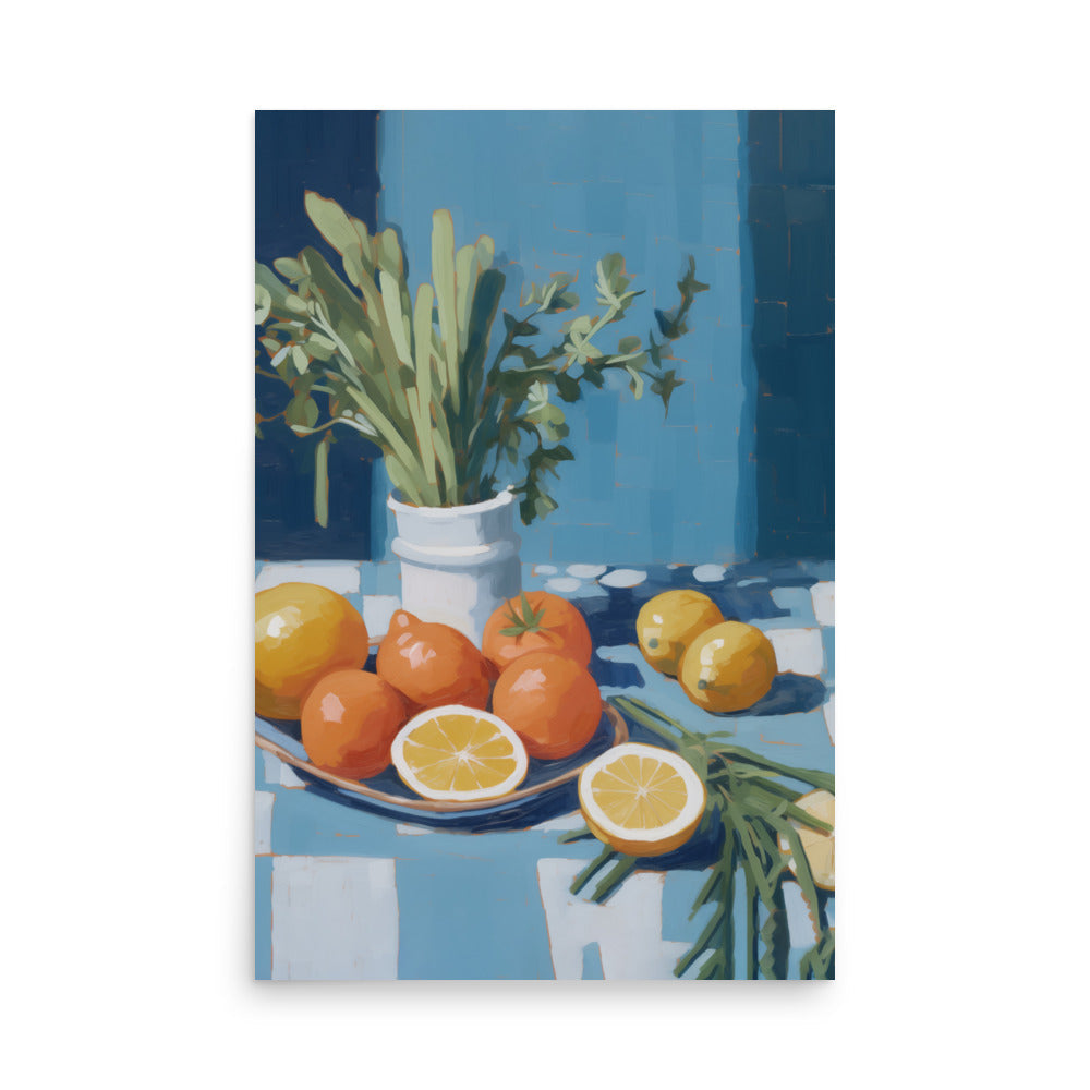 Ett bord med frukter | Veska 24″×36″