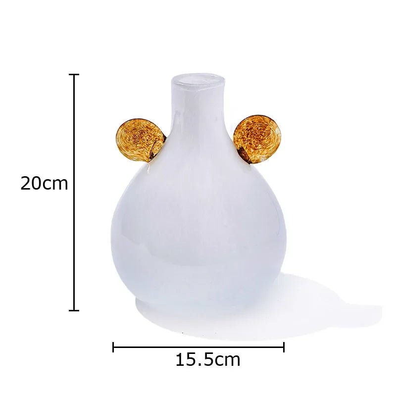 Färgad Globe Handtag Glasburk Vaskollektion | Veska Kylig Vit