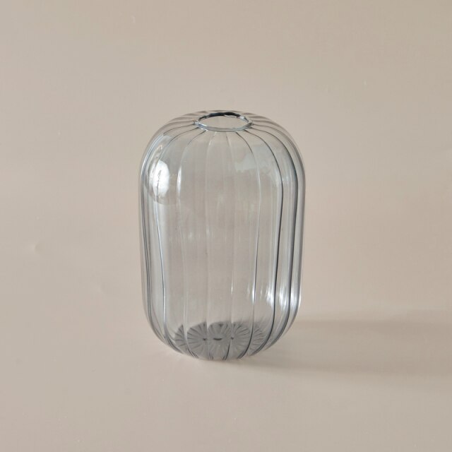 Färgglad Glas Glob Vaso | Veska Grå Tall