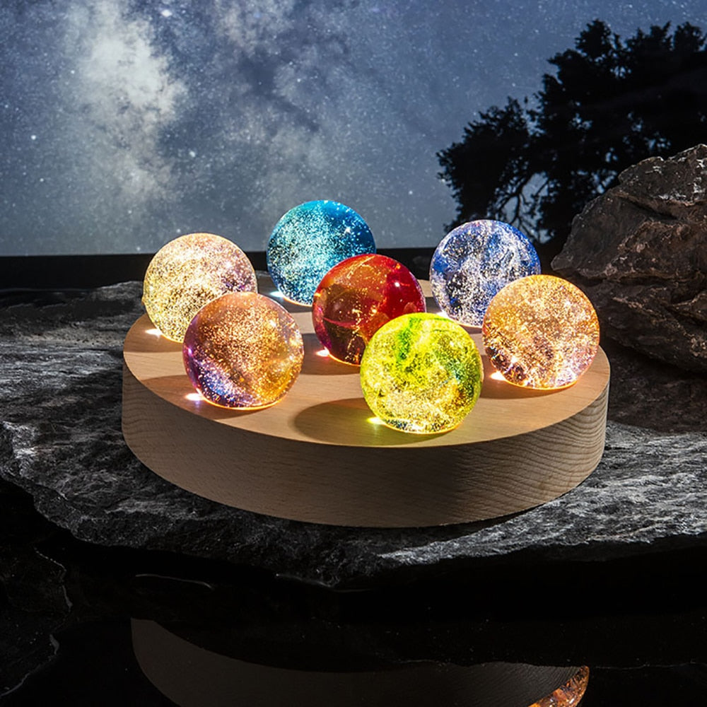 Färgglad Lumenös Galaxy Crystal Bordsset | Veska 3