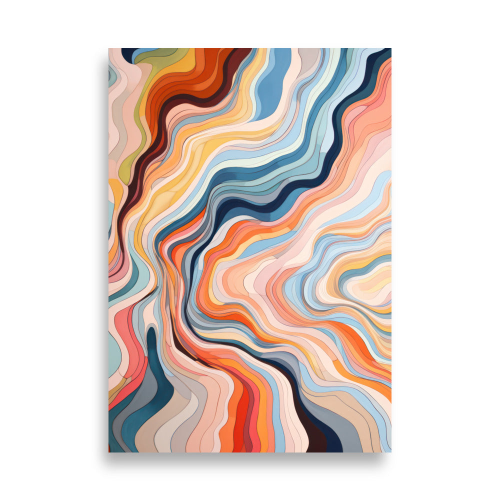 Färgglada Vågor | Veska 70×100 cm