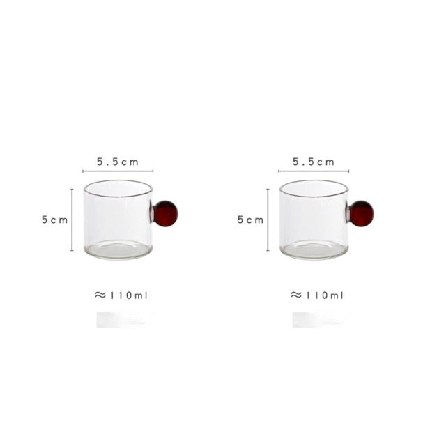 Globe Handtag Glas Espresso Kopp | Veska 2x Brun