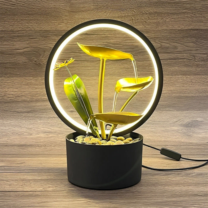 GlowCascade - lugnande vattenfall bords-lampa Veska Svart