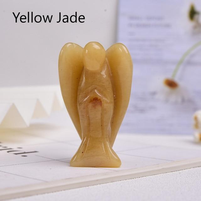 Guardian Angel Crystal Carving | Veska Gul jade 5cm 2"
