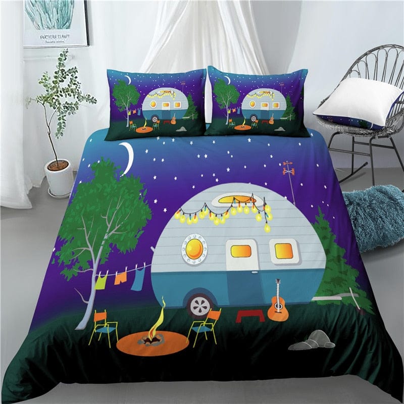 Happy Camper Duvet Cover Set | Veska Natt