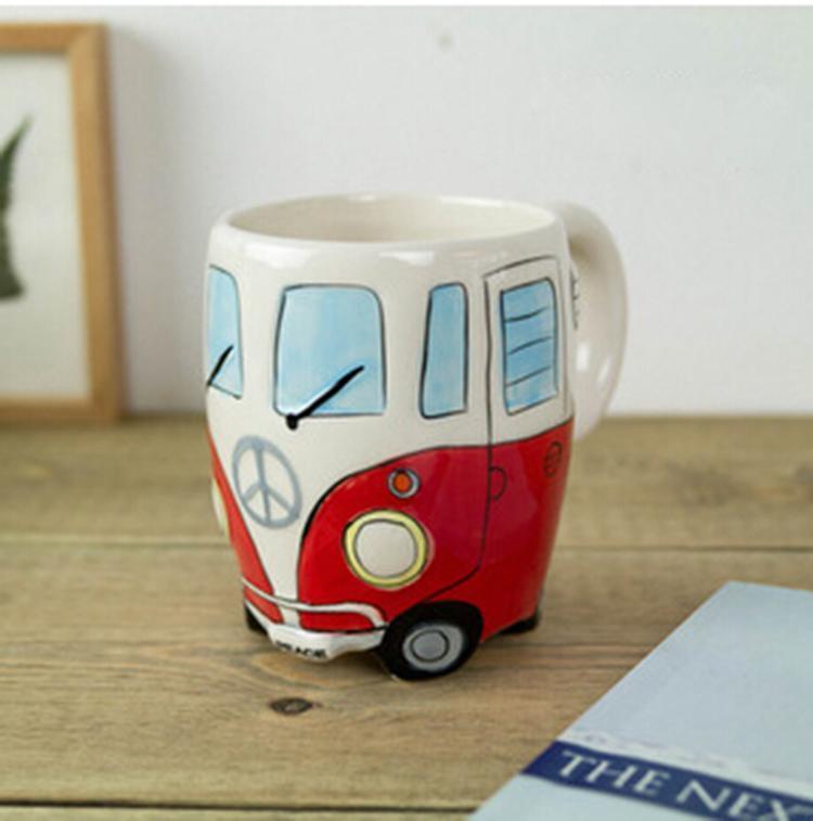 Hippie Bus Kaffekopp | Veska Röd