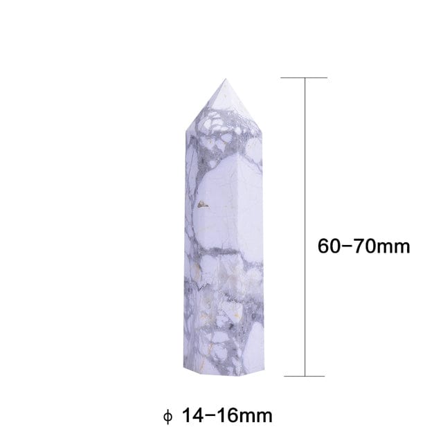 Howlite Crystal Point Tower | Veska 6-7cm 2.4''-2.7''