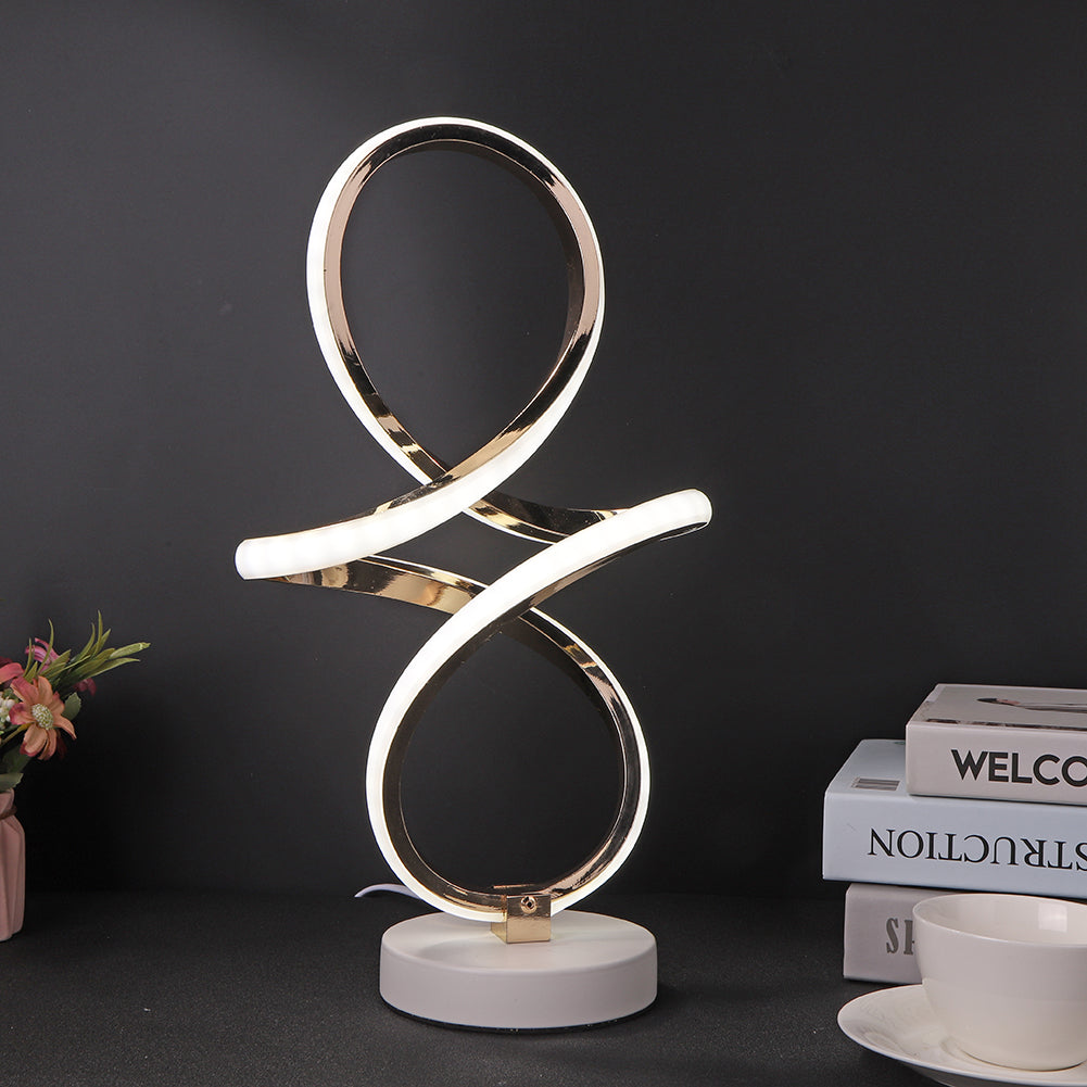 InfinityGlow – LED Spiral Table Lamp med oändlig design | Veska Kall Ljus