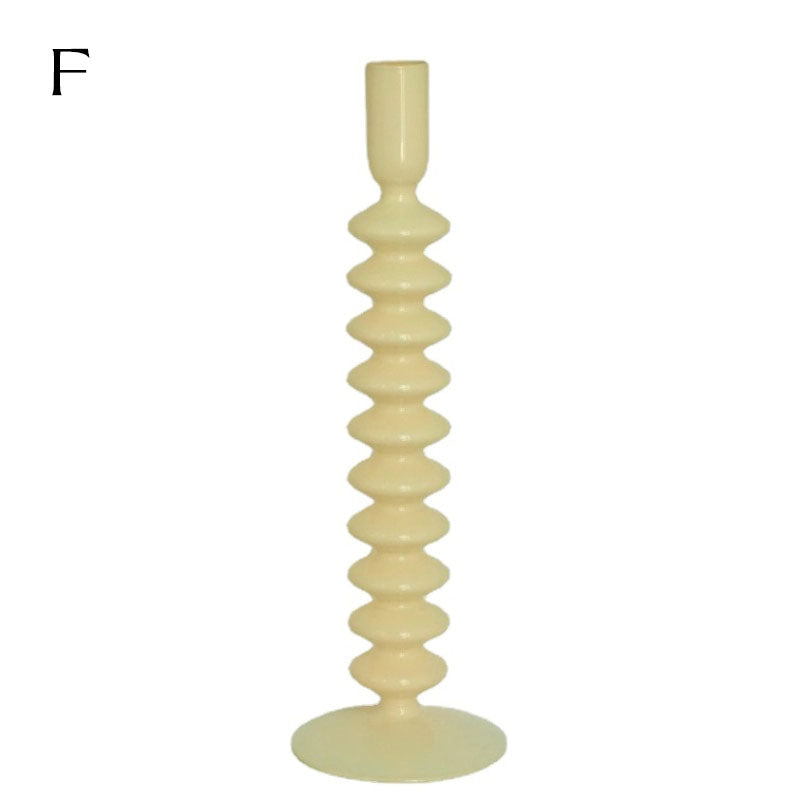 Ivory Glass Candleholder | Veska F