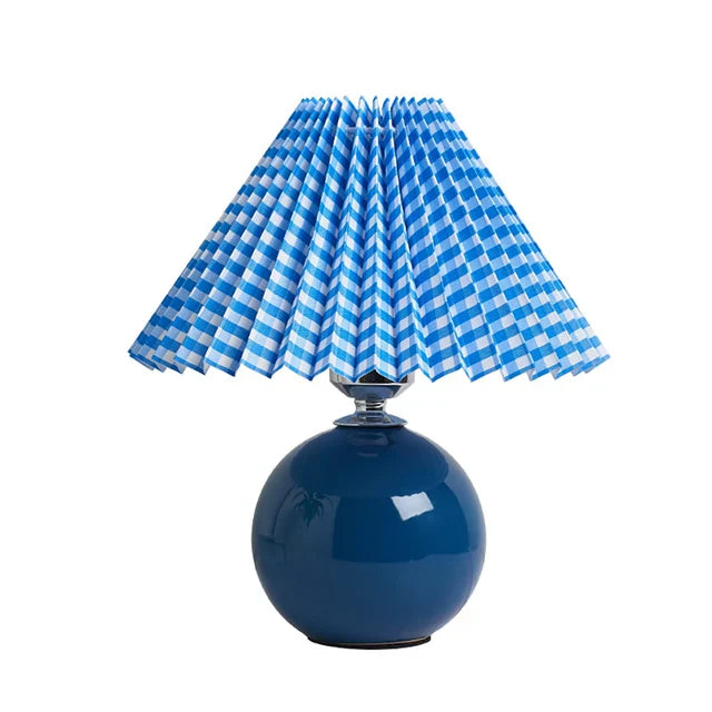 Klassisk Bordslampa med Vikbar Lampskärm för Varm Ljus | Veska Blå och Blå
