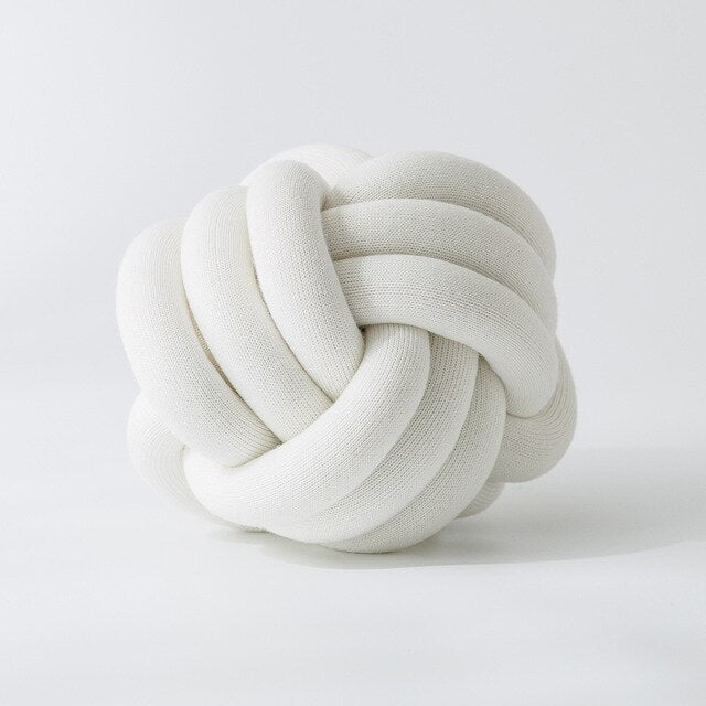 Knot Ball Kudde | Veska Vit 30x30cm