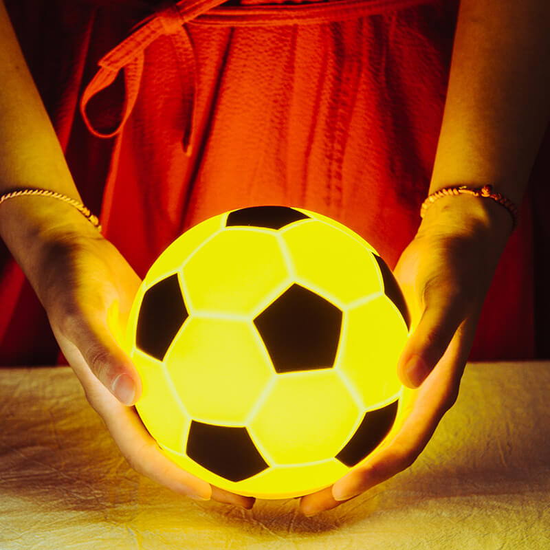 Kreativ Fotboll Silikon LED Nattlampa USB-laddnings Bordslampa | Veska