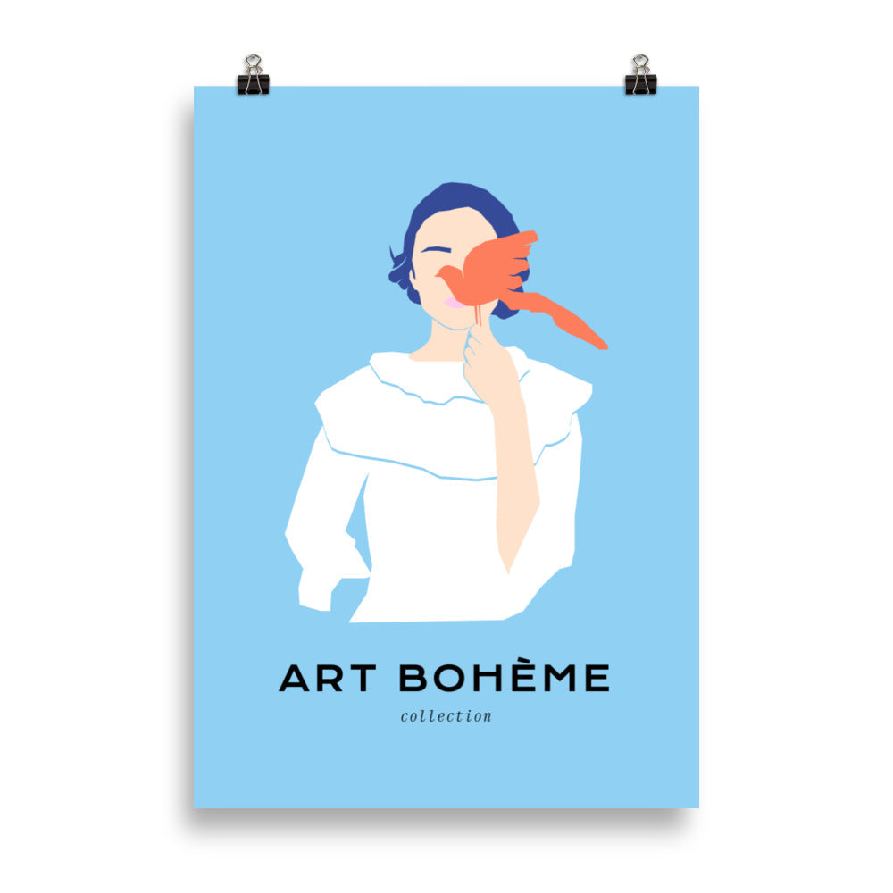 Lady with Bird | Veska 70×100 cm