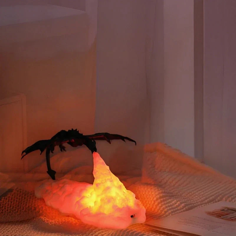 LED Fantasy Dragon Flame Table Lamp | Veska