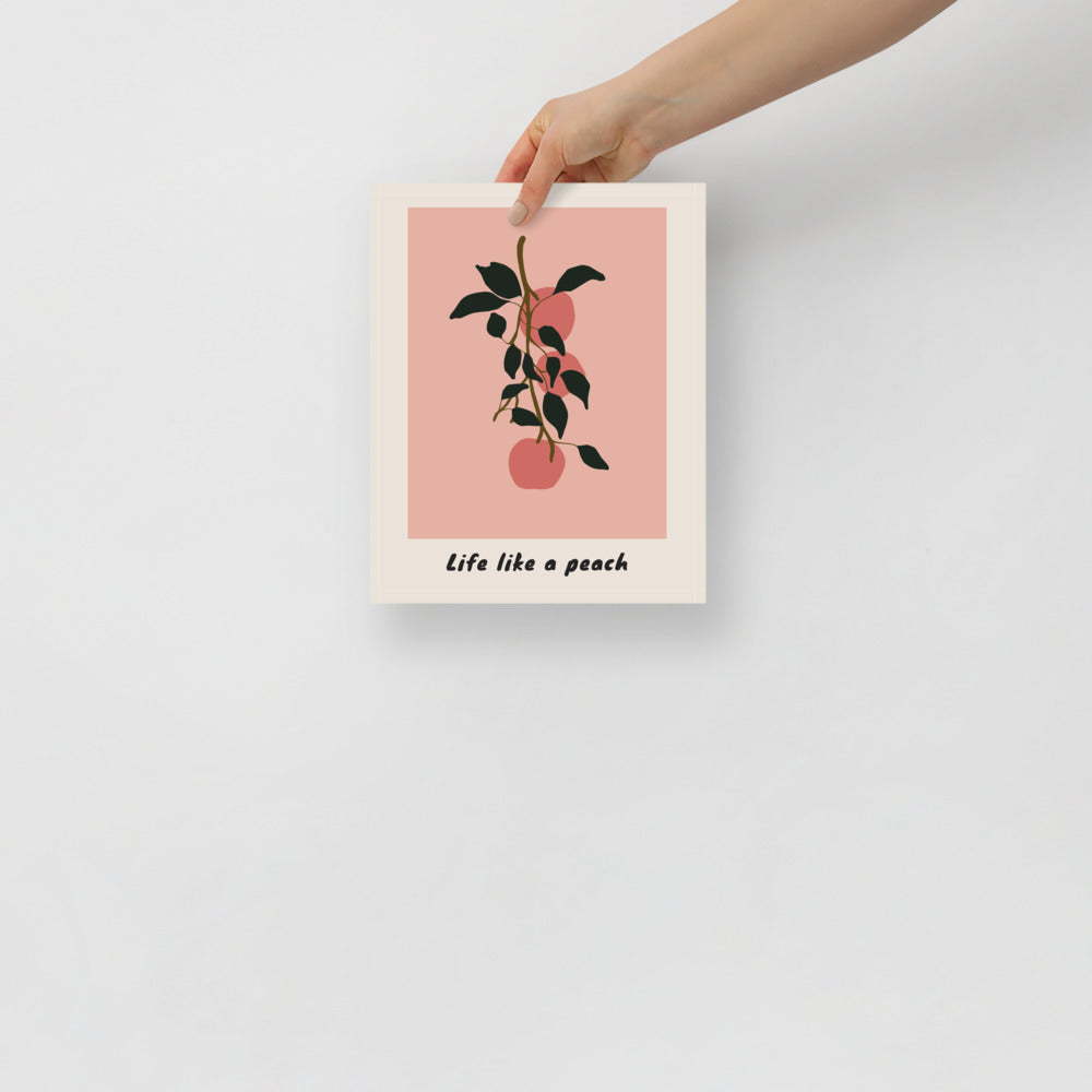 Life Like a Peach Väggkonst | Veska 8×10