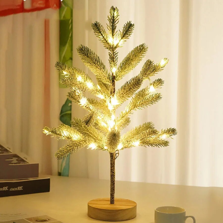 LumiPine – LED julgran bordslampa med varmt vitt ljus | Veska