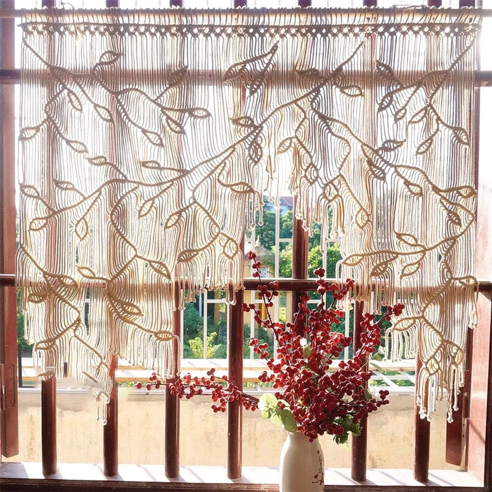 Macrame Leaf Gardin | Veska Med pin